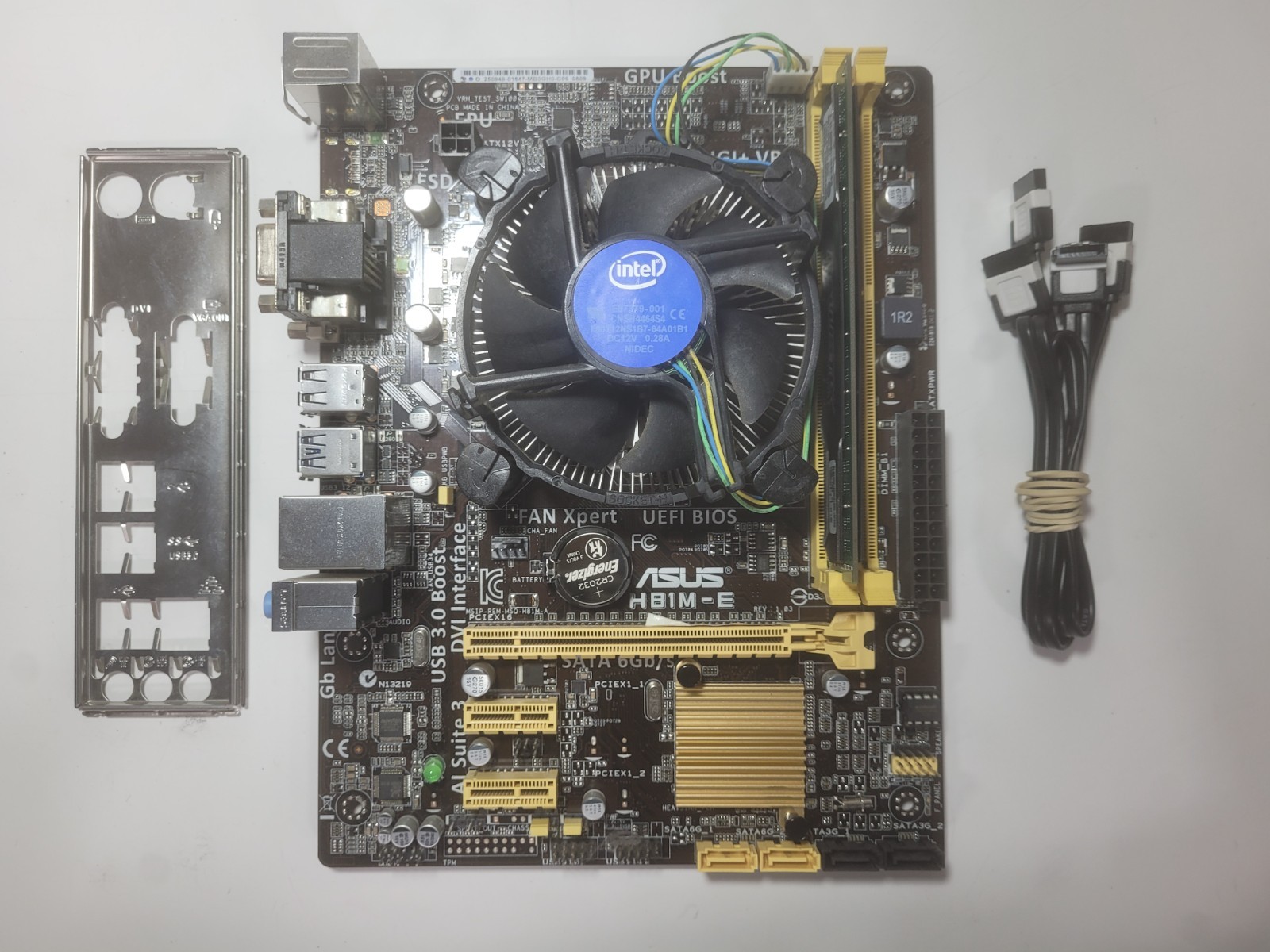 ASUS H81M-E Motherboard Core I3-4160 4GB RAM, IO Shield # 2258