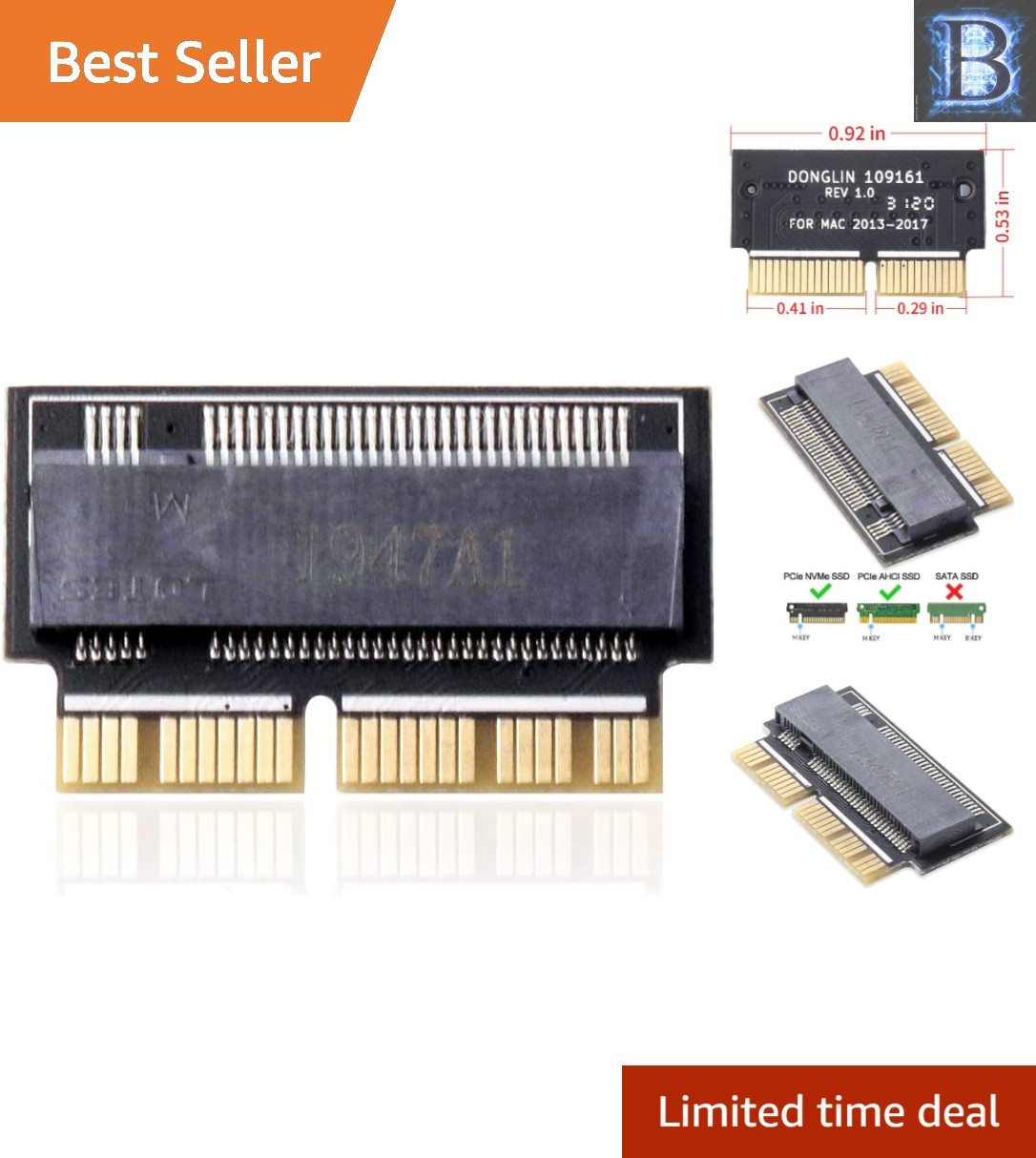 DIY M.2 NVME SSD Convert Adapter for MacBook Pro/Air - Enhanced Storage Solution