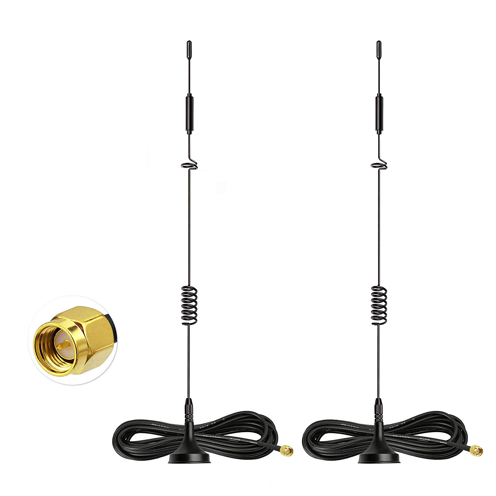 2pcs 698-2700MHz 4G LTE Magnetic Antenna SMA Male with 3m Cable for Router MF275