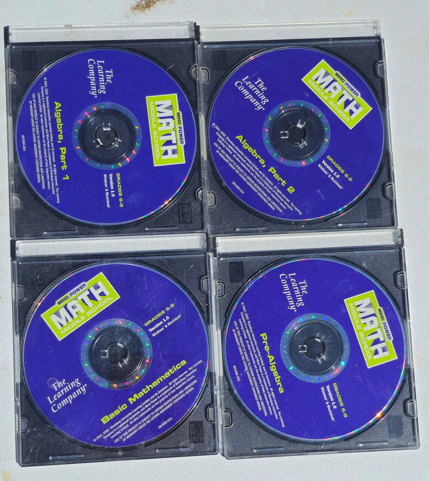 Mind Power Math Middle School, 4 CD-ROMs