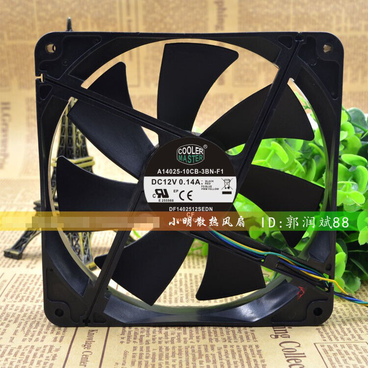 1 pcs Cooler Extreme A14025-10CB-3BN-F1 12V 0.14A 14CM 14025 3-wire cooling fan