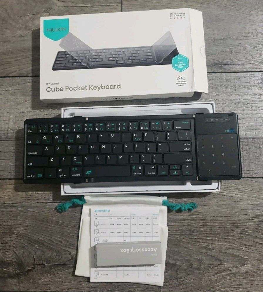 Nillkin Cube Pocket Upgraded Foldable Keyboard with Touchpad & Number Pad