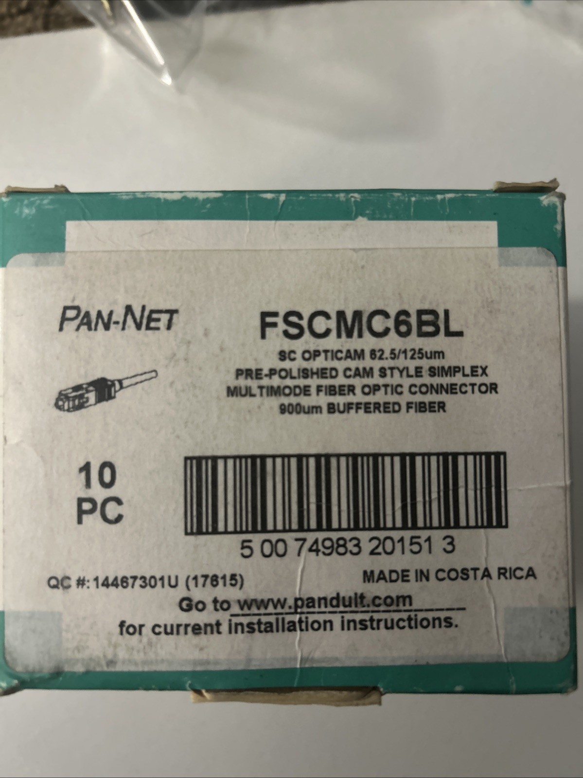 Panduit FSTMC6BL Opticam ST Simplex OM1 Multimode 62.5 Fiber ConnectorBOX QTY 10