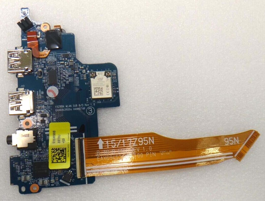 Genuine LG Gram 15Z95N Audio / USB / Power Button Board with Cable EAX69452101