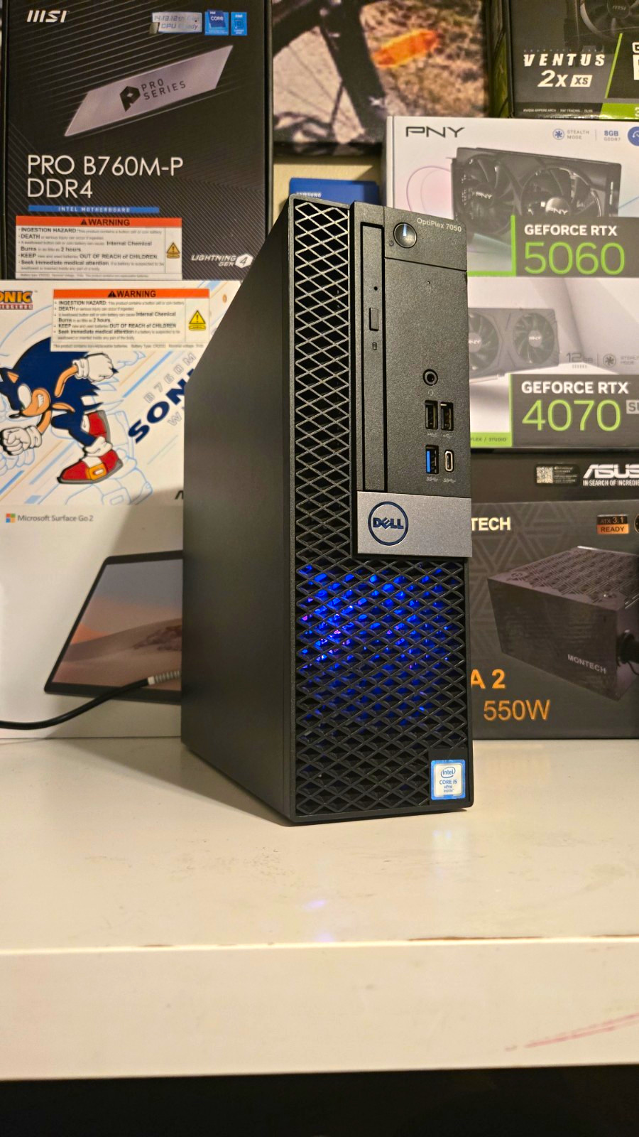RGB Gaming PC (Intel i5, Nvidia PRO, 500GB Storage, Black, Windows 11 Pro)
