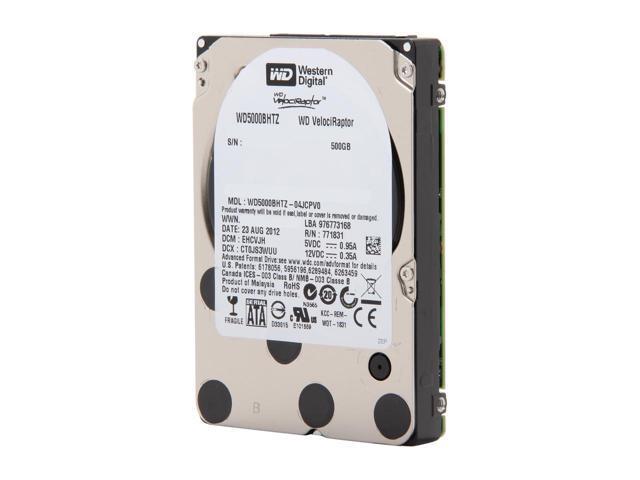 WD VelociRaptor WD5000BHTZ 500GB 10K RPM 64MB 6Gbps SATA 2.5" Hard Drive