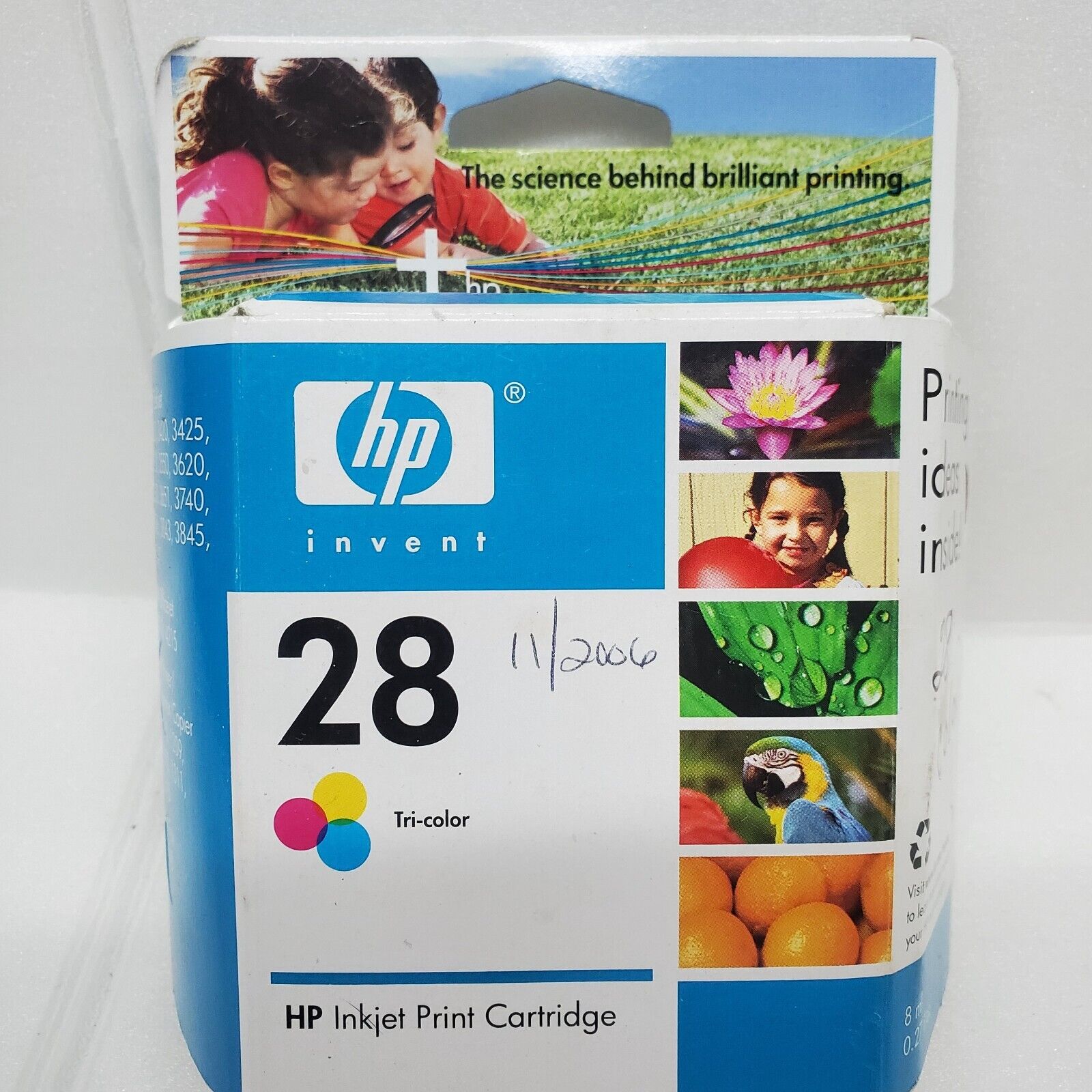 GENUINE OEM HP 28 (C8728A) Tri-Color Ink Cartridge SEALED 11/2006