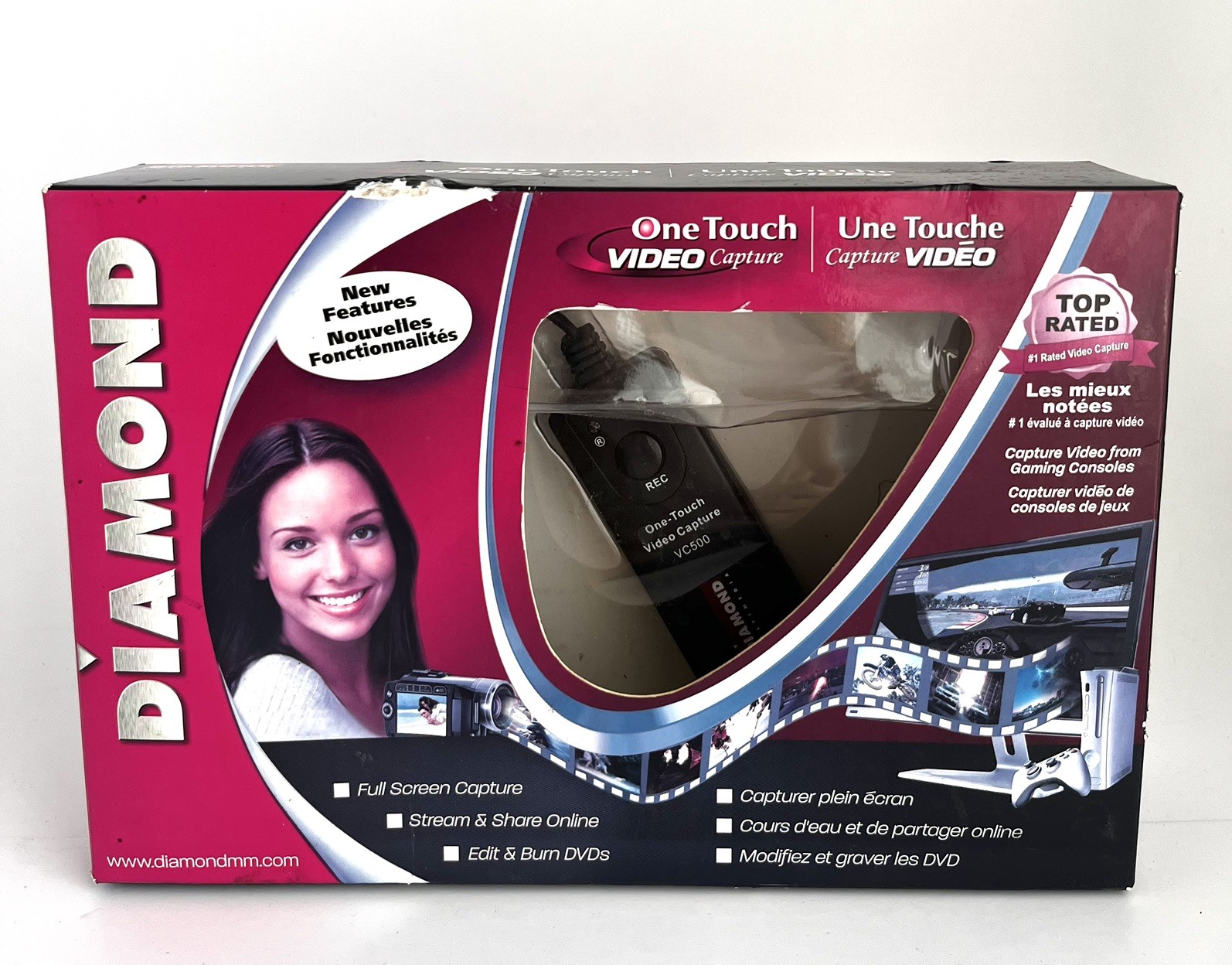 Diamond Multimedia VC500 One Touch VHS to DVD Video Capture USB 2.0 Open Box 