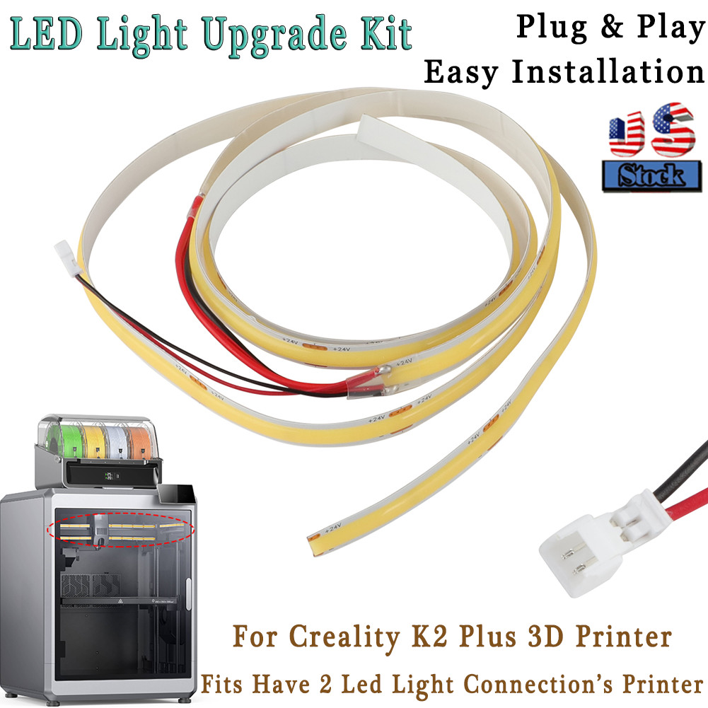 For Creality K2 Plus 3D Printer LED Light Upgrade Kit Plug&Play COB Light Strip