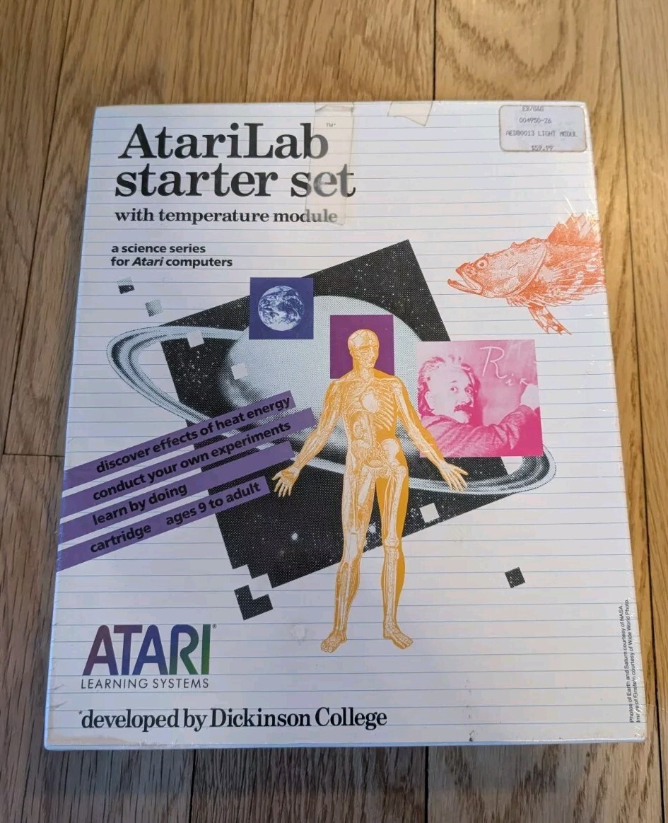 ATARILAB STARTER SET W/TEMP Temperature MODULE & ATARILAB LIGHT MODULE 1983 New