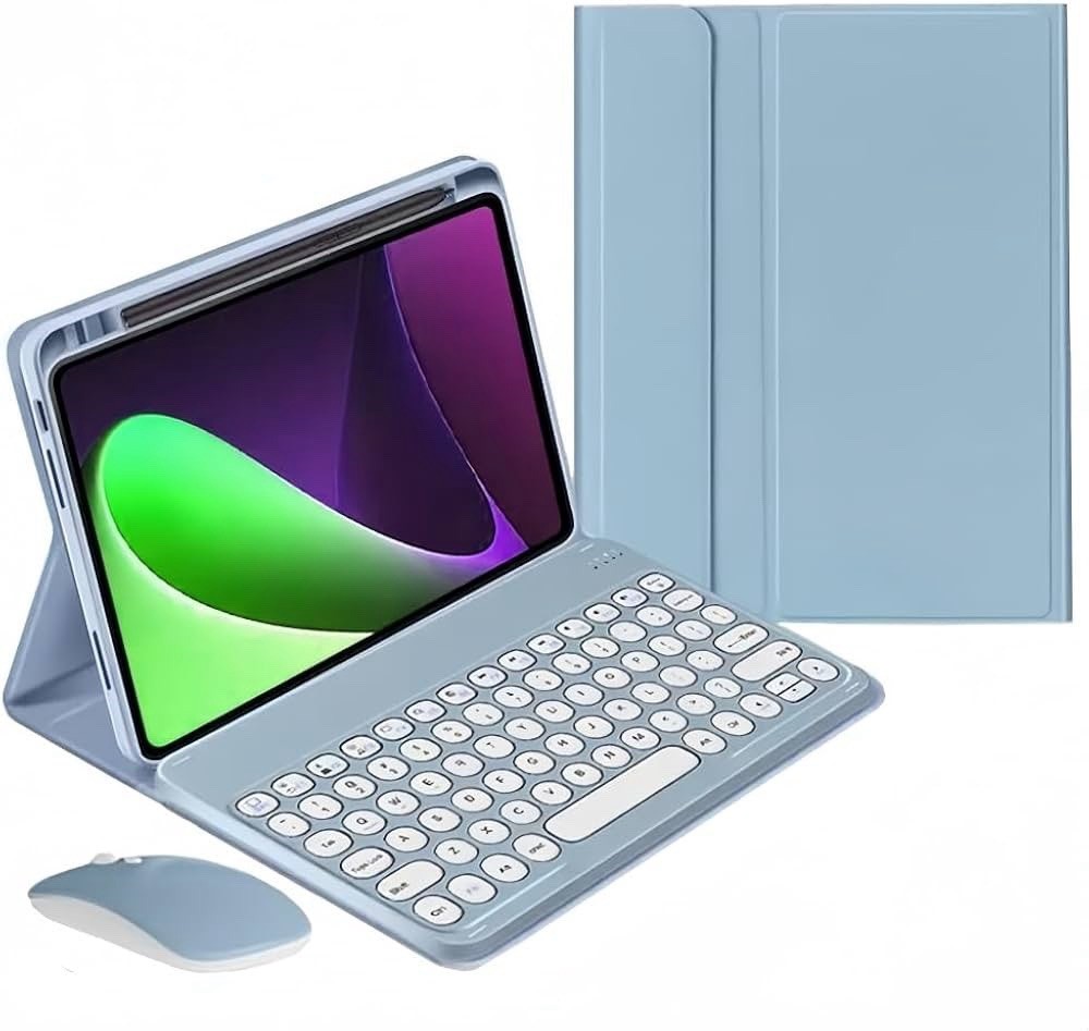 Keyboard Case for iPad Pro 13 inch 2024 M4 Detachable Round Keys Magnetic Cover