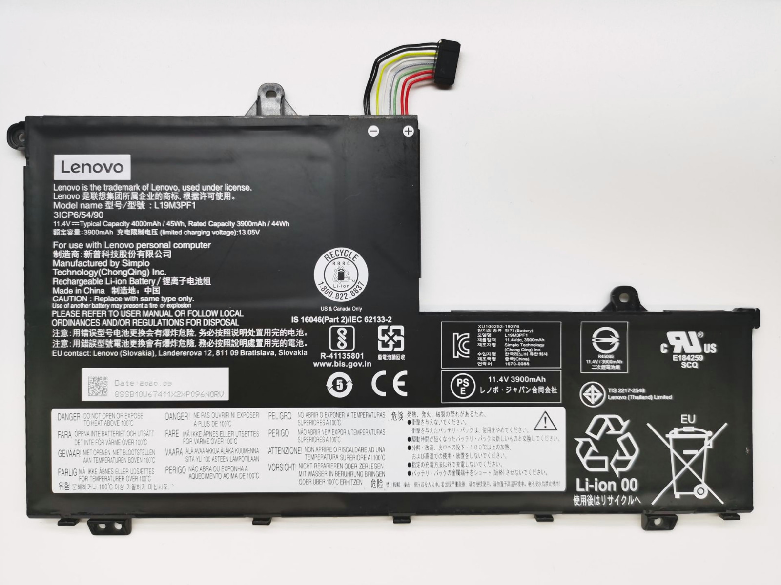 Original L19M3PF1 L19D3PF1 L19L3PF1 L19C3PF1 Battery For Lenovo ThinkBook 14-IML