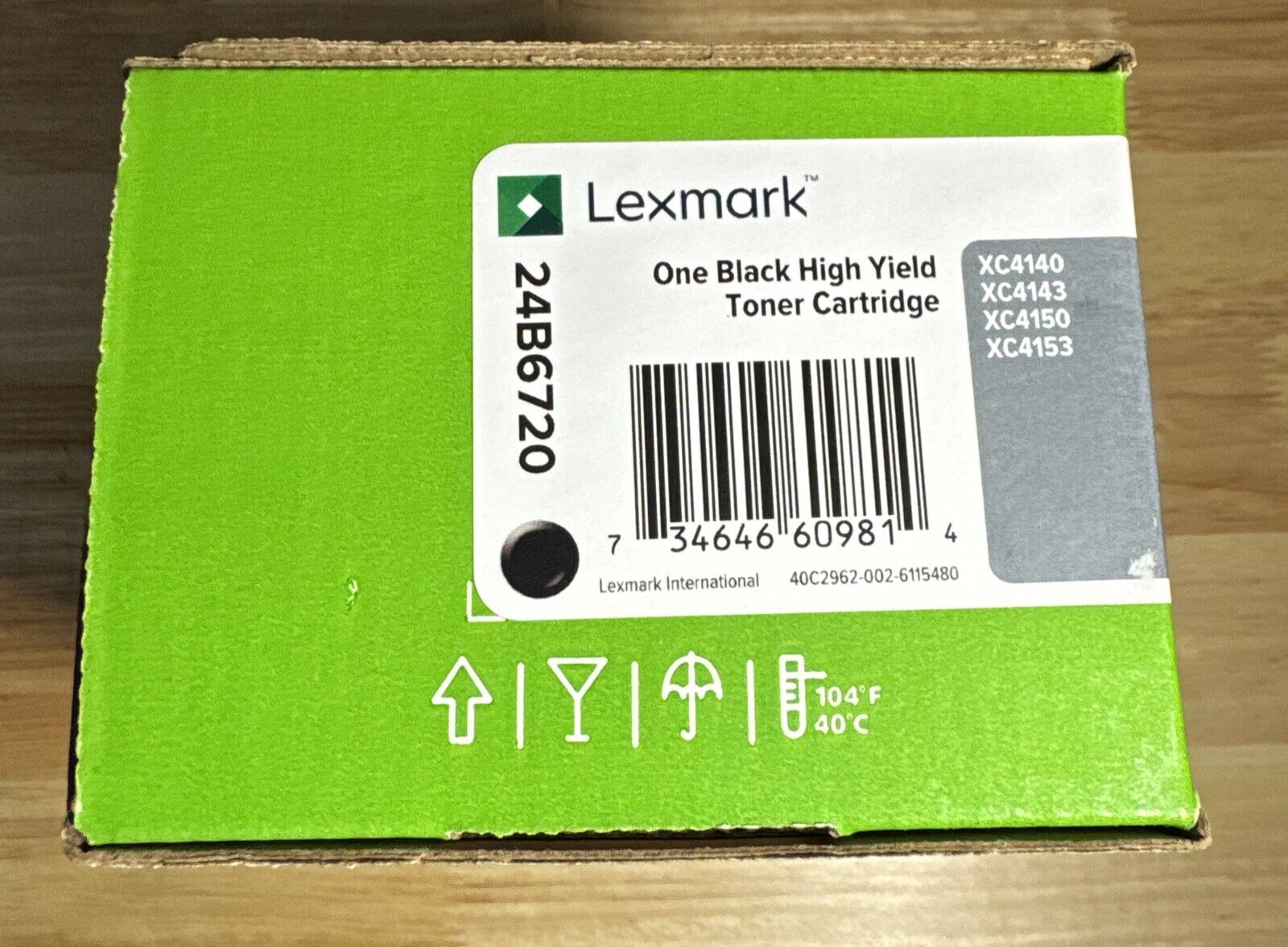Genuine Lexmark 24B6720 Black High Yield Toner Cartridge - NEW SEALED