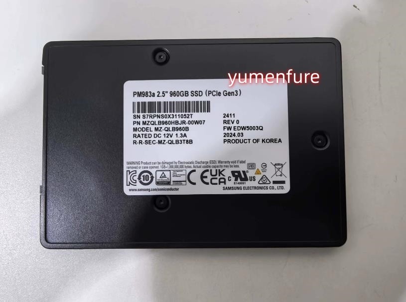 Samsung PM983A 960GB 2.5" Solid State Drive MZQLB960HBJR