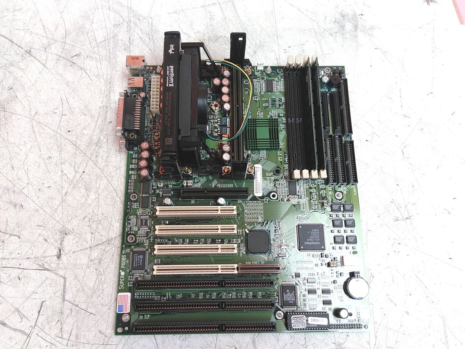  Supermicro P6DBS ATX Motherboard Pentium II 400MHz 128MB Does NOT Boot AS-IS