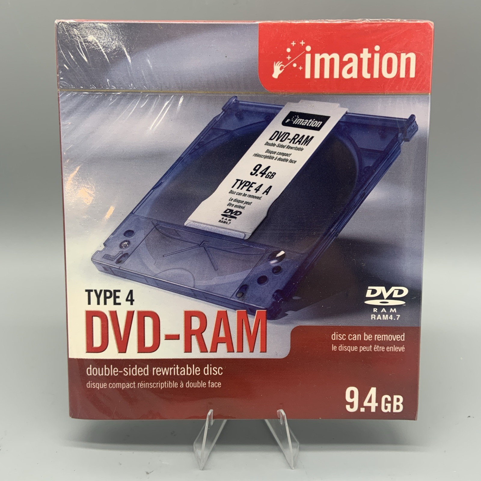 NEW Sealed Imation DVD-RAM Type 4 9.4GB Double Sided Rewritable Disc