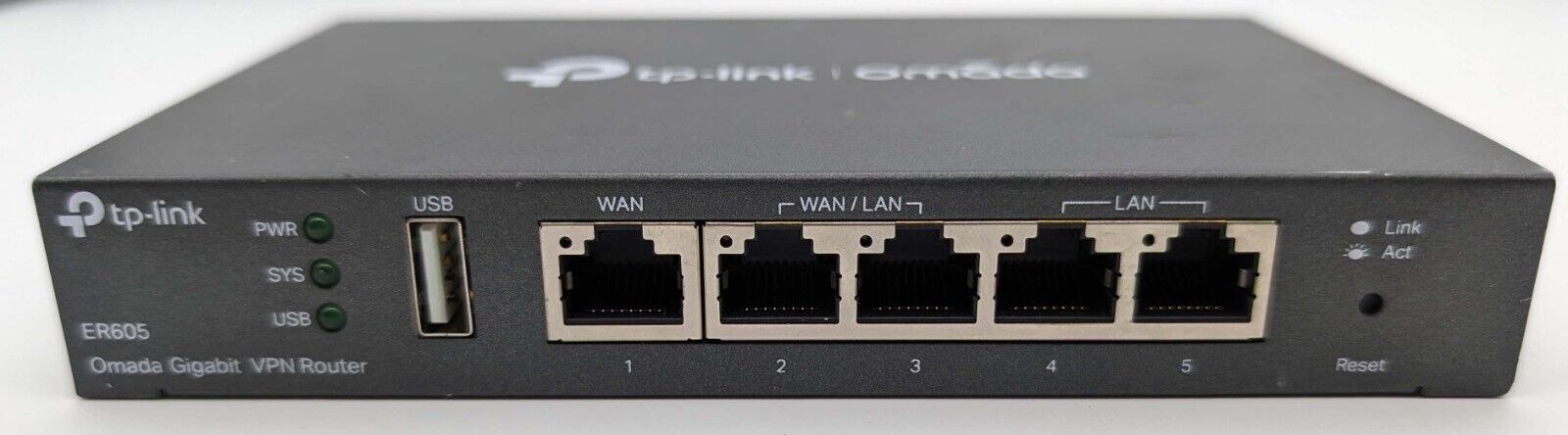 TP-Link ER605 V2 Omada 5-Port Gigabit Multi-WAN VPN Router - NO POWER SUPPLY