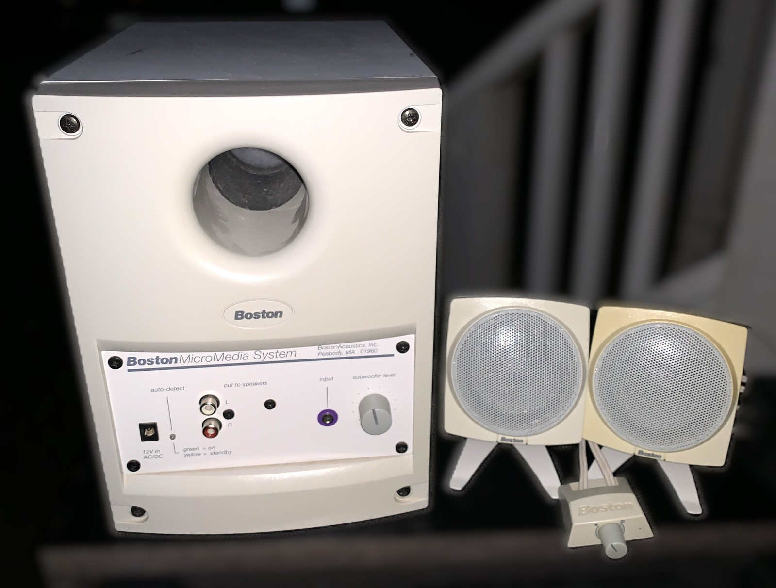 Boston Acoustics MicroMedia System Speakers 7000596 + New Woofer & Bluetooth