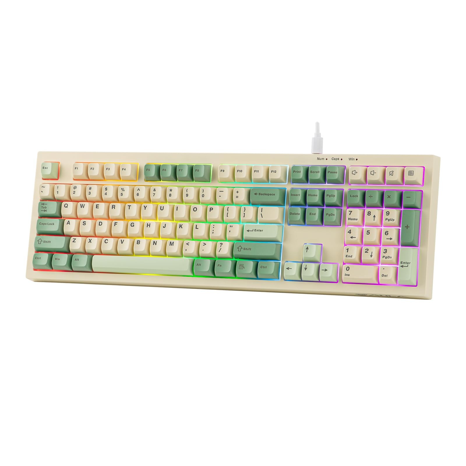 Aula S102 Membrane Gaming Keyboard Number Pad 100% Full Size PC Laptop Mac
