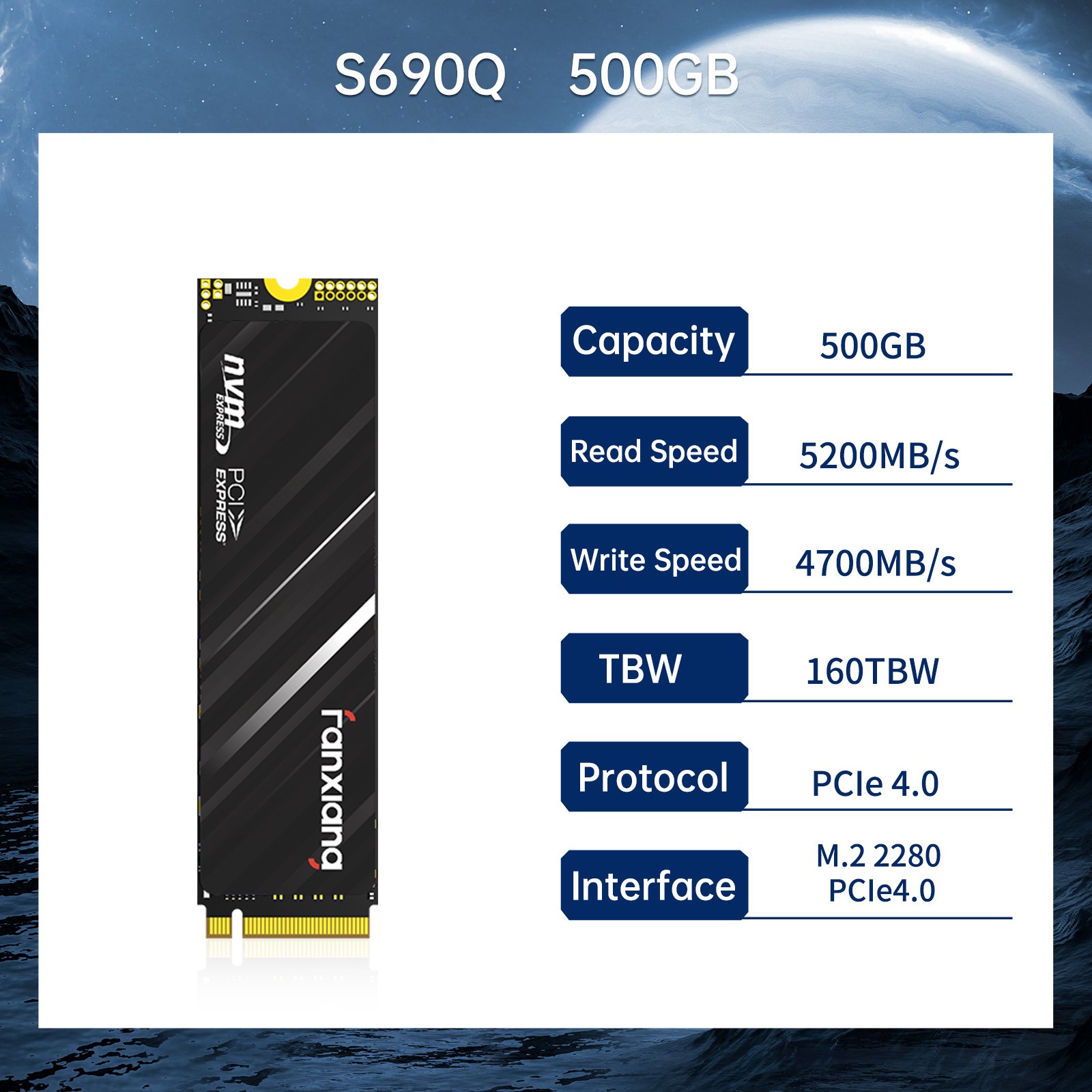 Fanxiang 500GB 1TB 2TB SSD M.2 2280 NVMe PCIe 4 PS5 Gaming Solid State Drive LOT