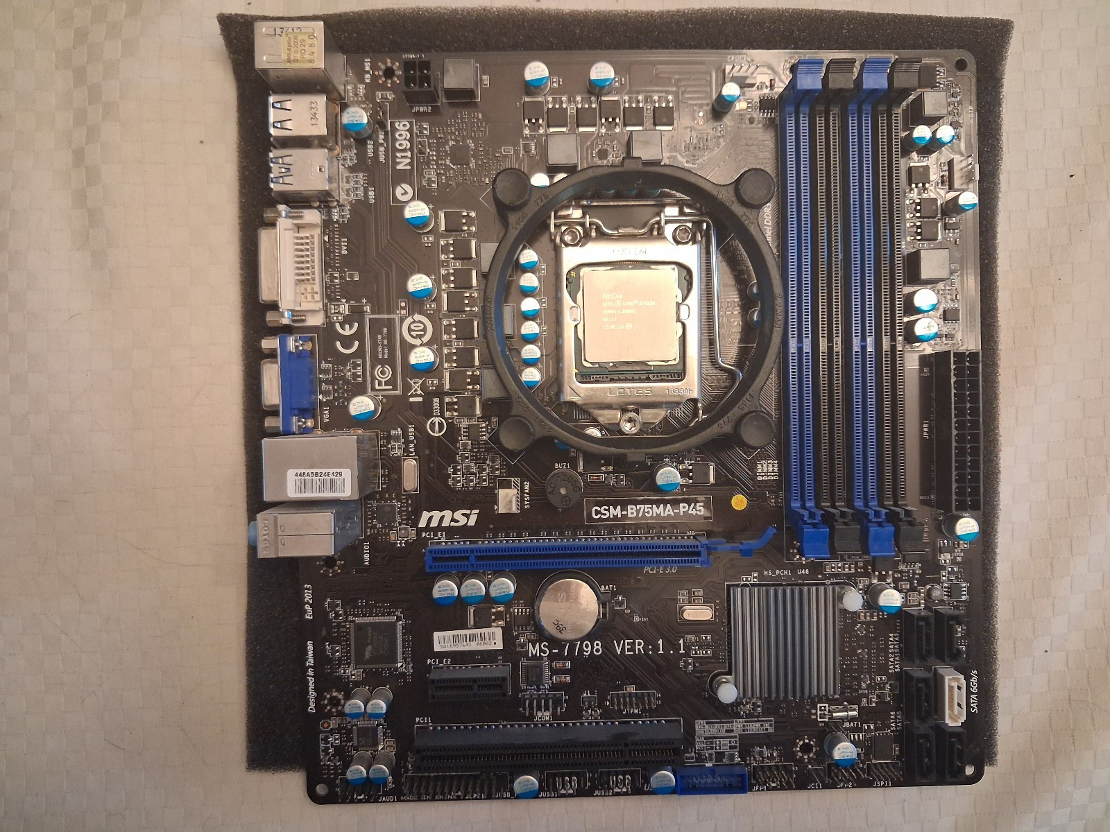 MSI MS-7798 B75MA-P45, Intel I-3 3220 3.30ghz, Zalman GNPS 5X Cooling Fan COMBO