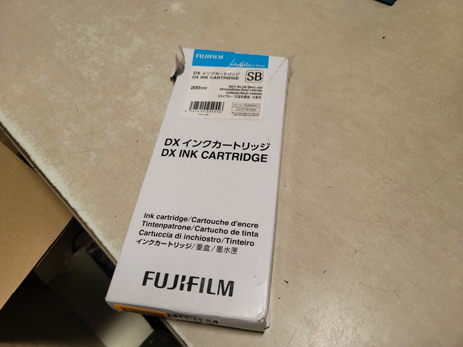 Genuine FUJIFILM Sky Blue ink DX Ink Cartridge 16393057- EXP 2026 C13T781500
