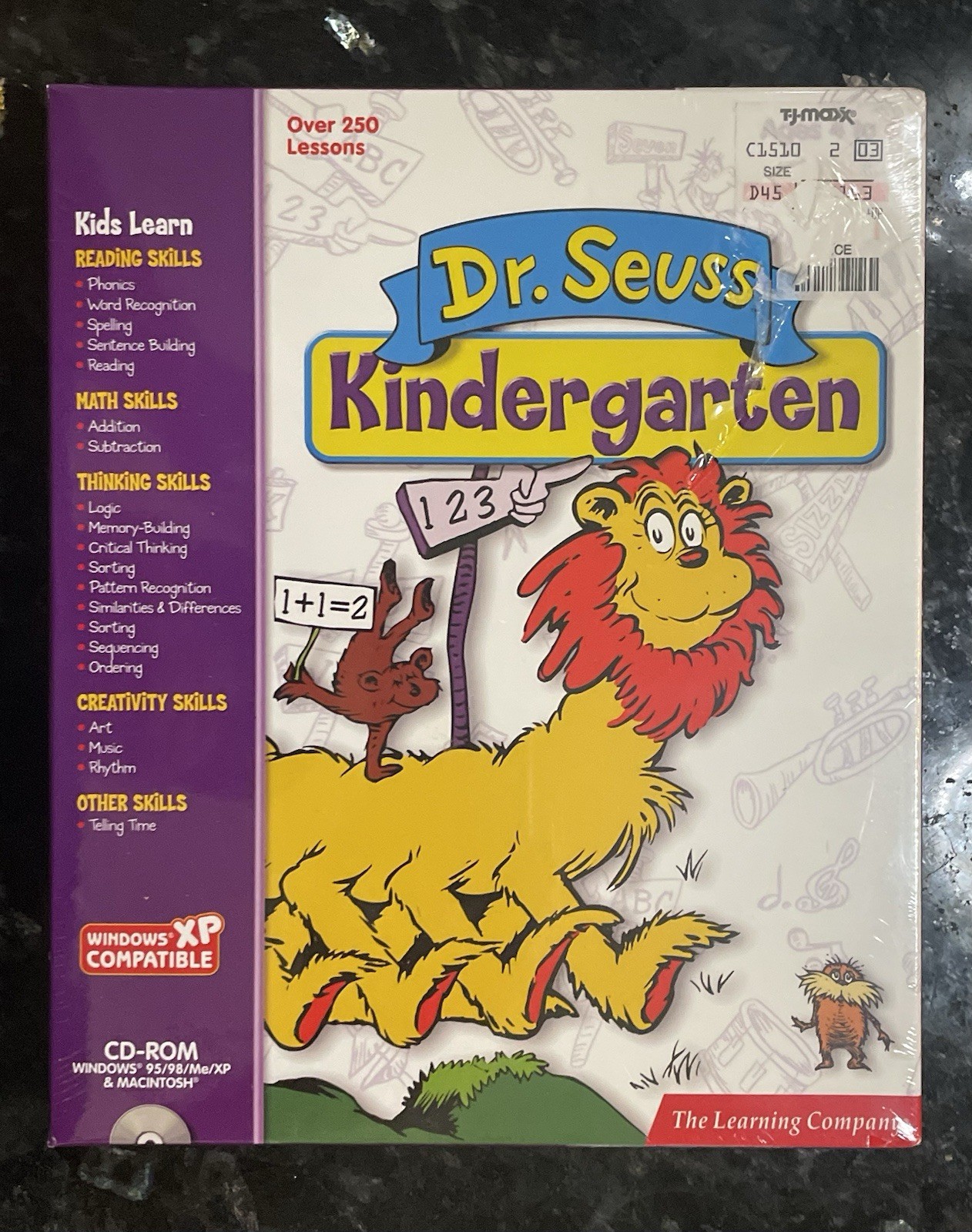 Dr. Seuss Kindergarten Ages 4 to 6 Reading Math Thinking CD PC NEW Sealed Rare