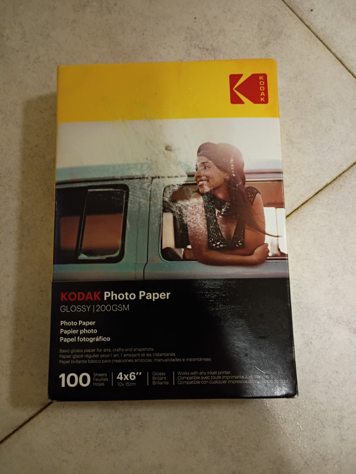 4x6 Glossy Photo Paper Inkjet Compatible Fast Drying Kodak 100 Sheets New