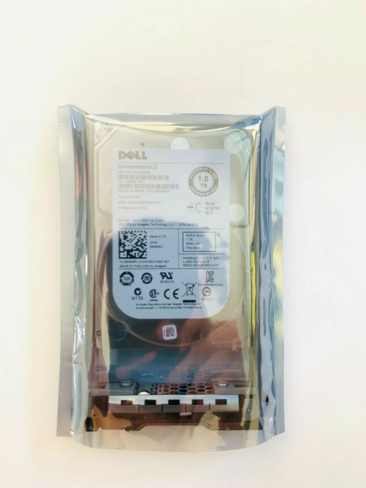Compatible DELL 09W5WV 1TB 7.2K 6G SFF SAS Hard Drive ST91000640SS With Tray