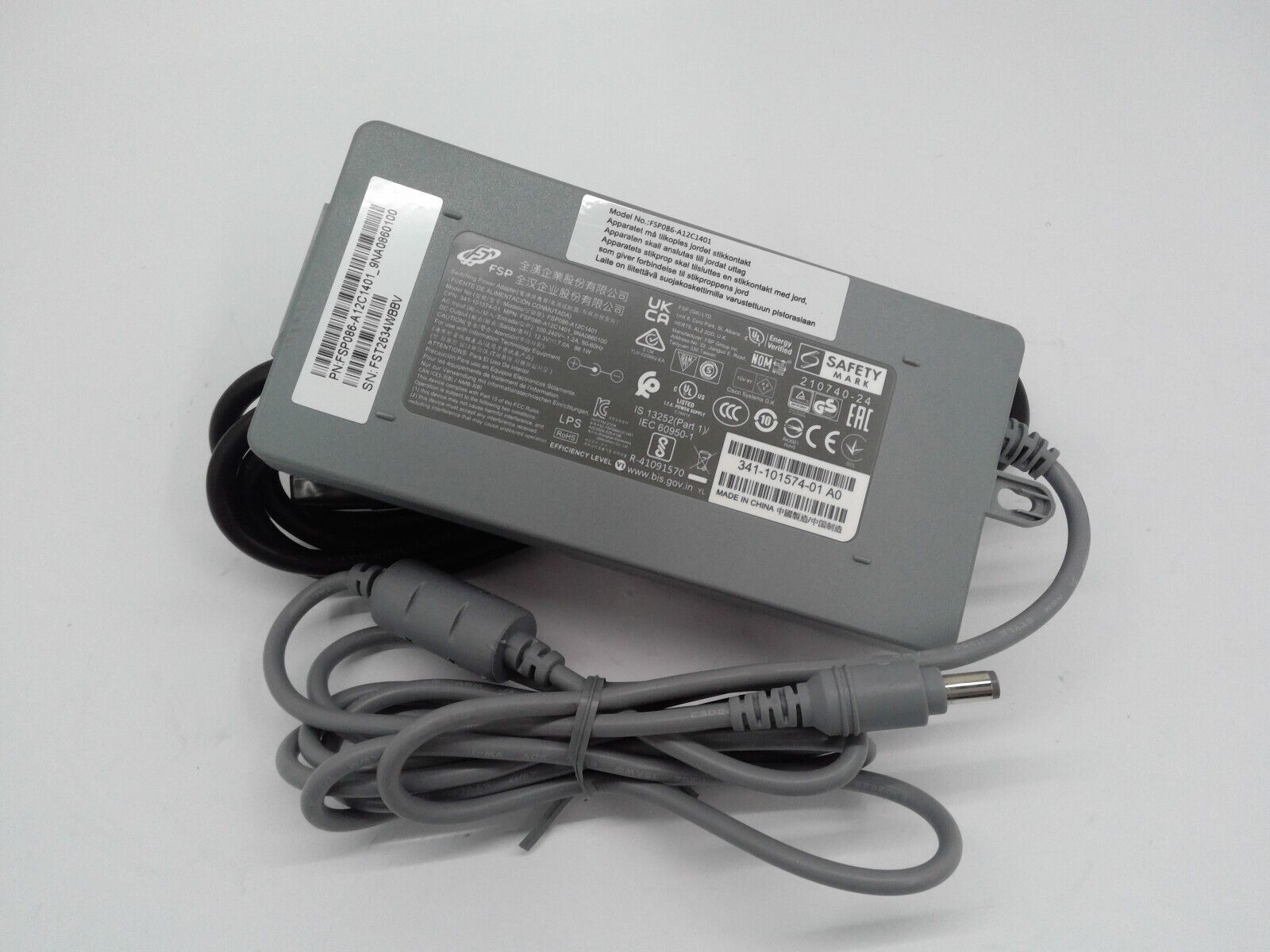 Genuine FSP FSP086-A12C1401 12V 7A 86W AC Adapter Power Supply 5.5X2.5mm