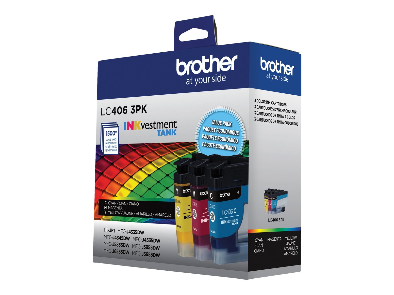 Brother LC4063PKS INKvestment Ink Cartridge Cyan Magenta Yellow