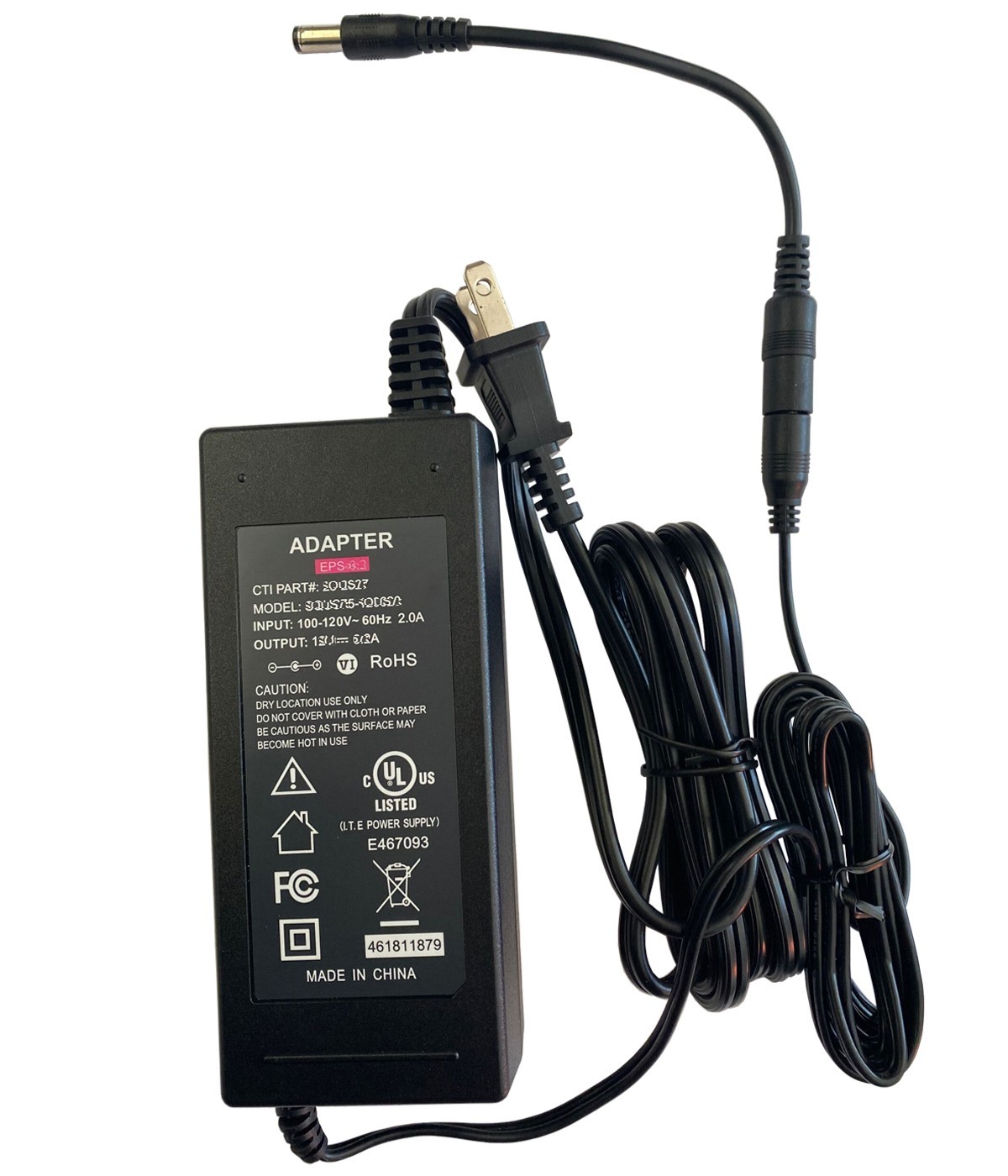 UL 12V AC Adapter Charger For TerraMaster D4-300 D4 4-Bay Hard Drive Enclosure