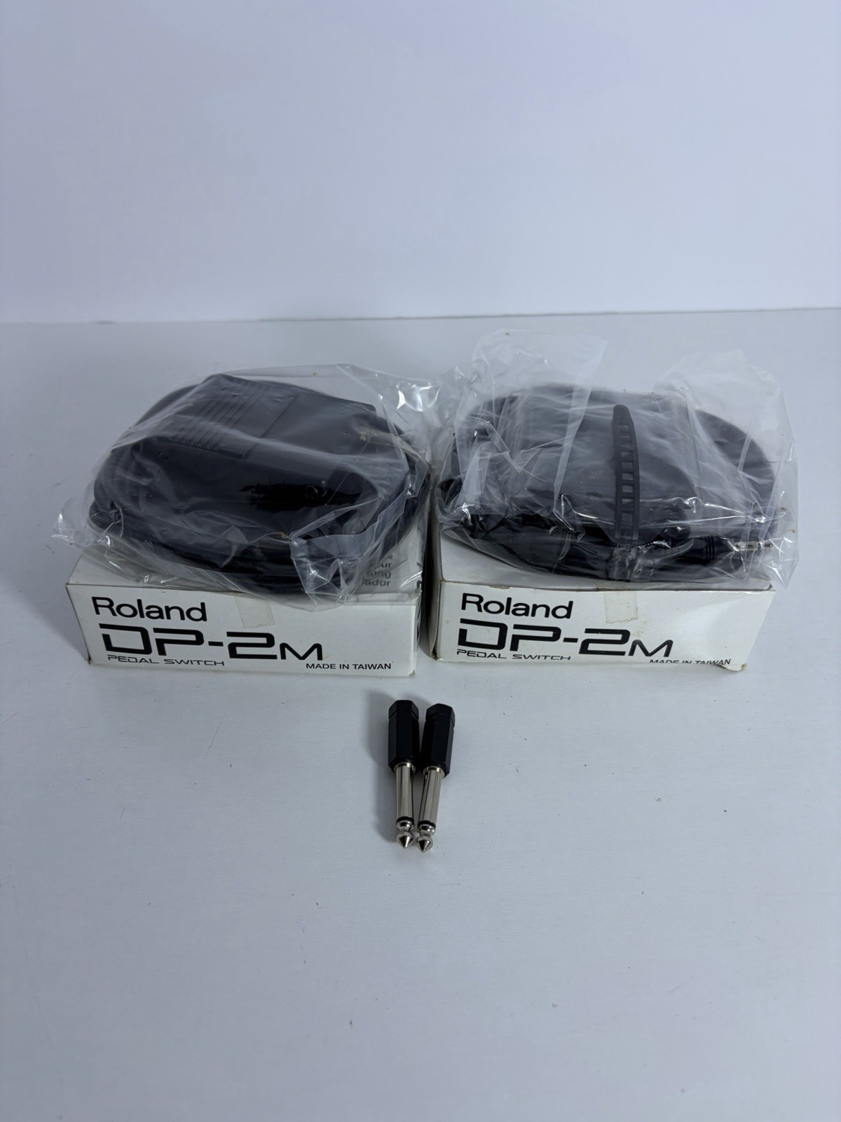 Lot of 2 Roland DP-2M Pedal Switches with Adapters Brand New 