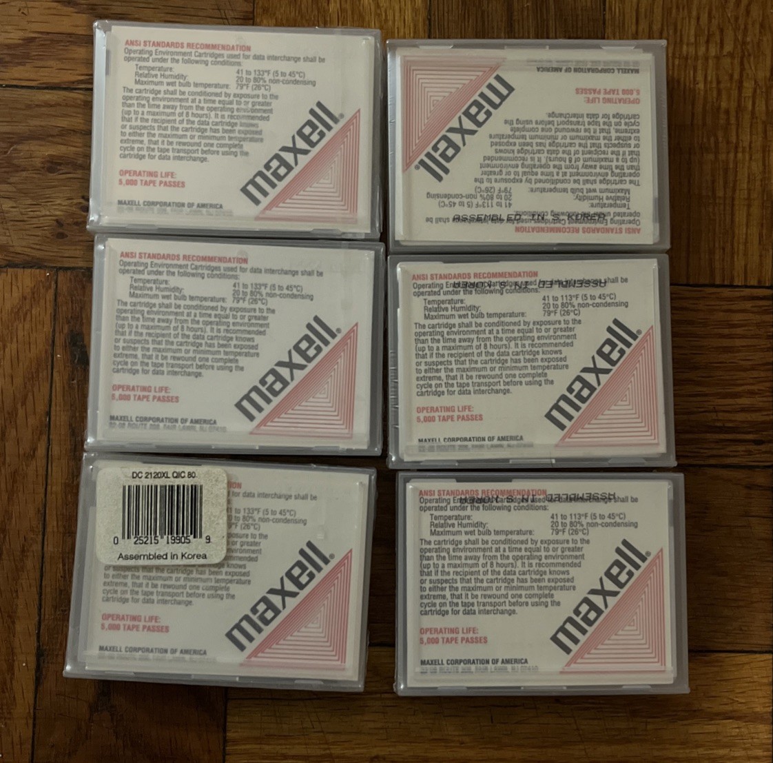 Lot Of 4 NEW - SEALED MAXELL DC-2120XL-DATA CARTRIDGE