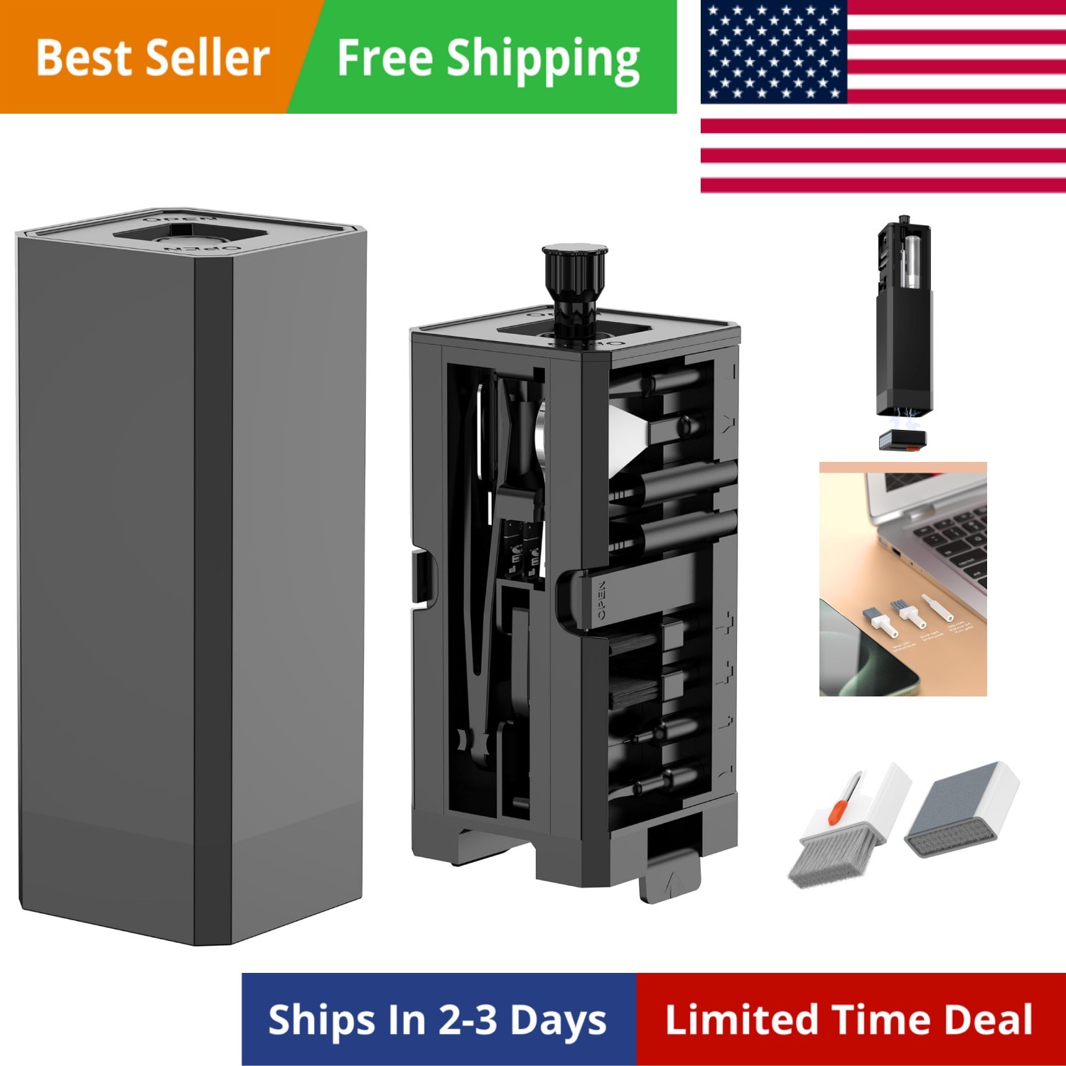 32-in-1 Multi-Functional Cleaning Kit for Electronics Including Headphones,Mo...