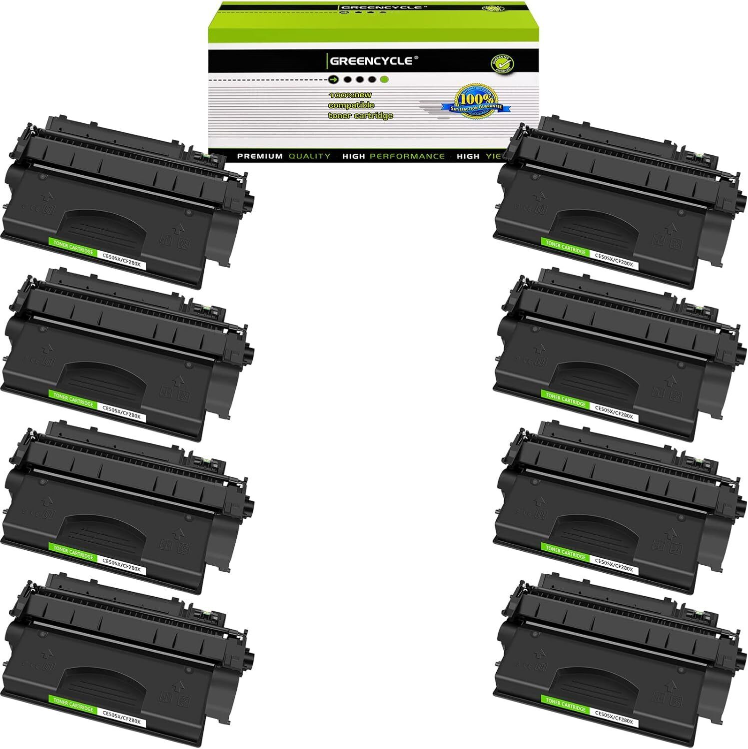 8PK CF280X High Yield Black Toner Cartridge Fits For HP LaserJet Pro 400 M401dn