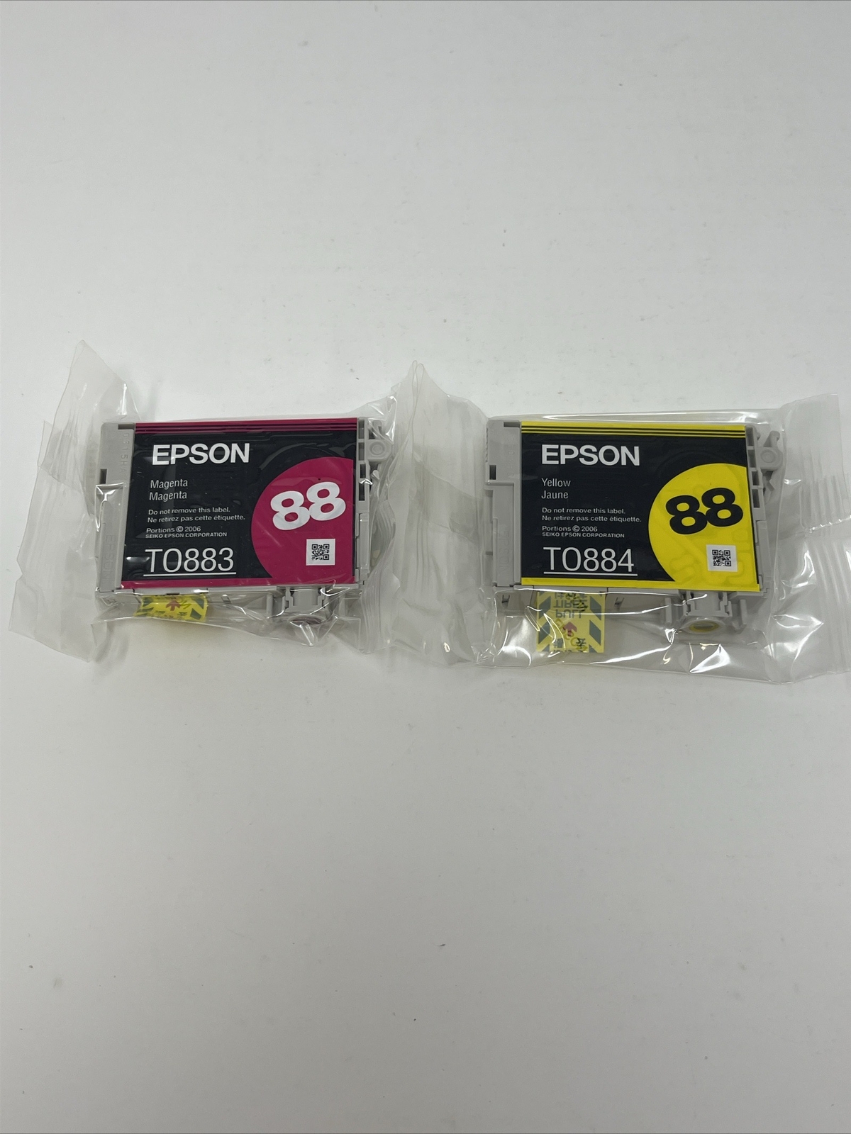 Epson 88 Ink Cartridges - Magenta TO883 & Yellow TO884 OEM Sealed New