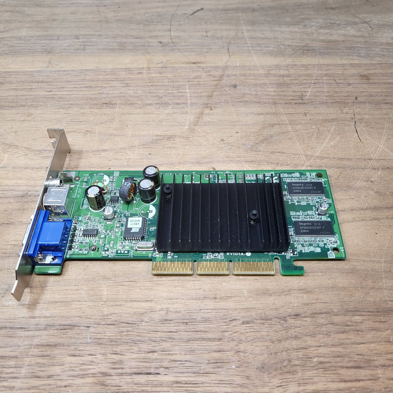 HP NVIDIA GeForce4 MX 440 64MB AGP Video Card 5187-3705 VGA S-Video RCA