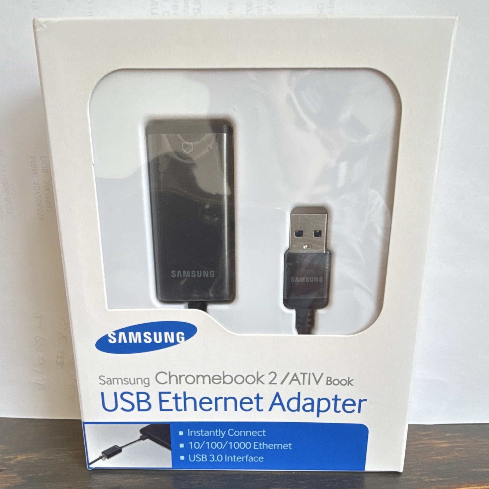 Samsung USB 3.0 to RJ-45 Ethernet Adapter for Chromebook 2/ATIV Book Black