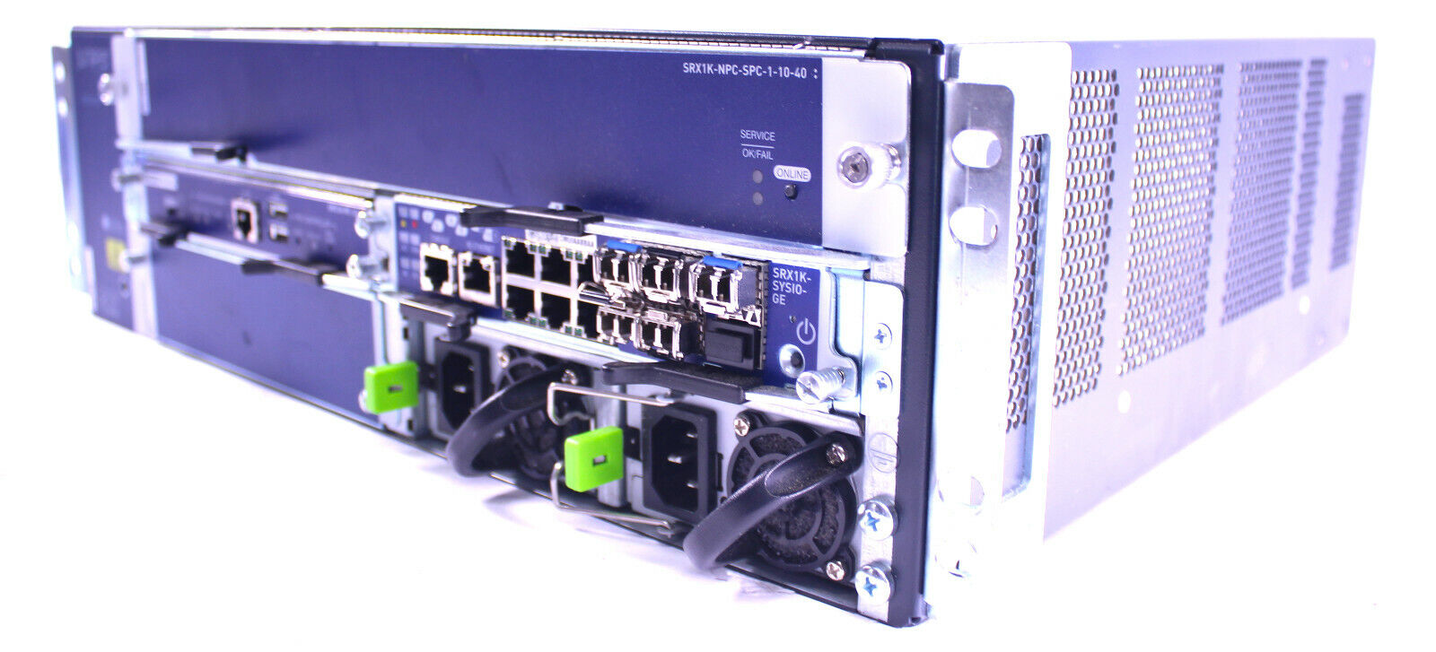 Juniper SRX1400 Services Gateway SRX1K-RE-12-10 NPC-SPC-1-10-40 SYSIO-GE