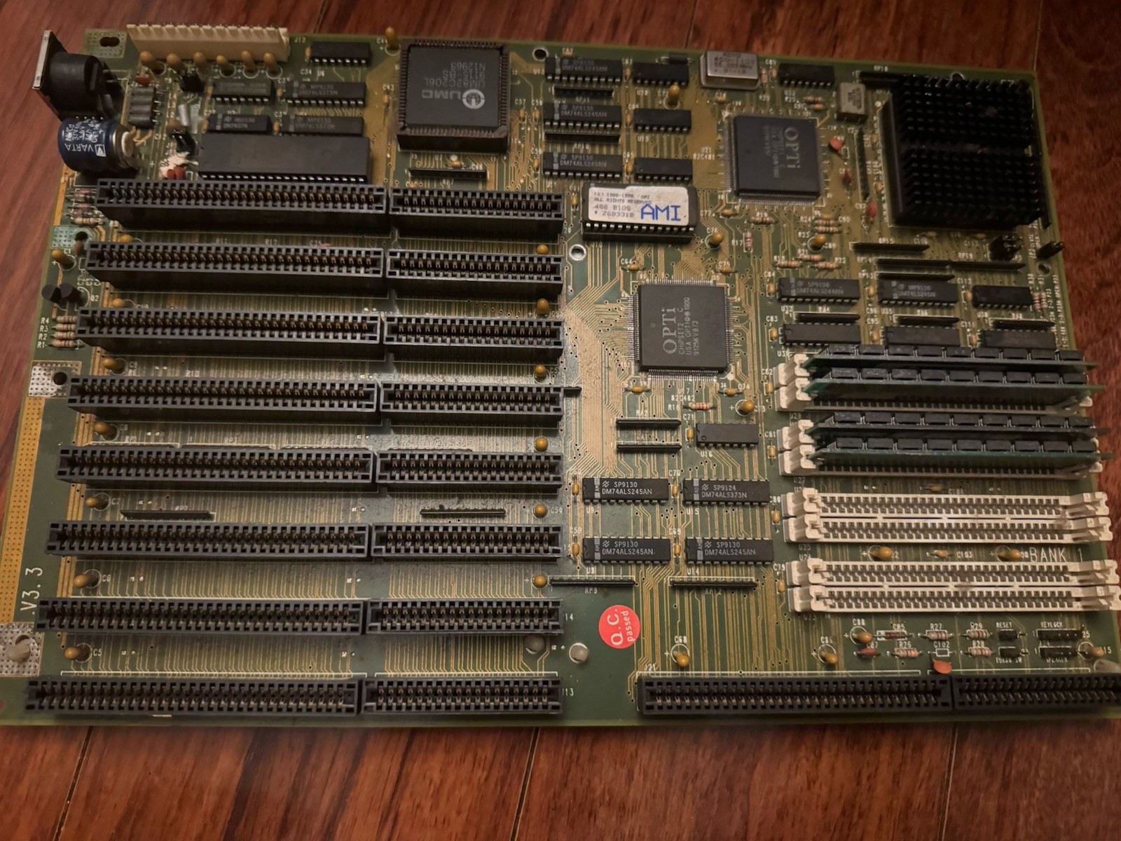 Vintage 486 ISA Motherboard V3.3 AMI BIOS UMC OPTi SIMM RAM Retro PC – Untested
