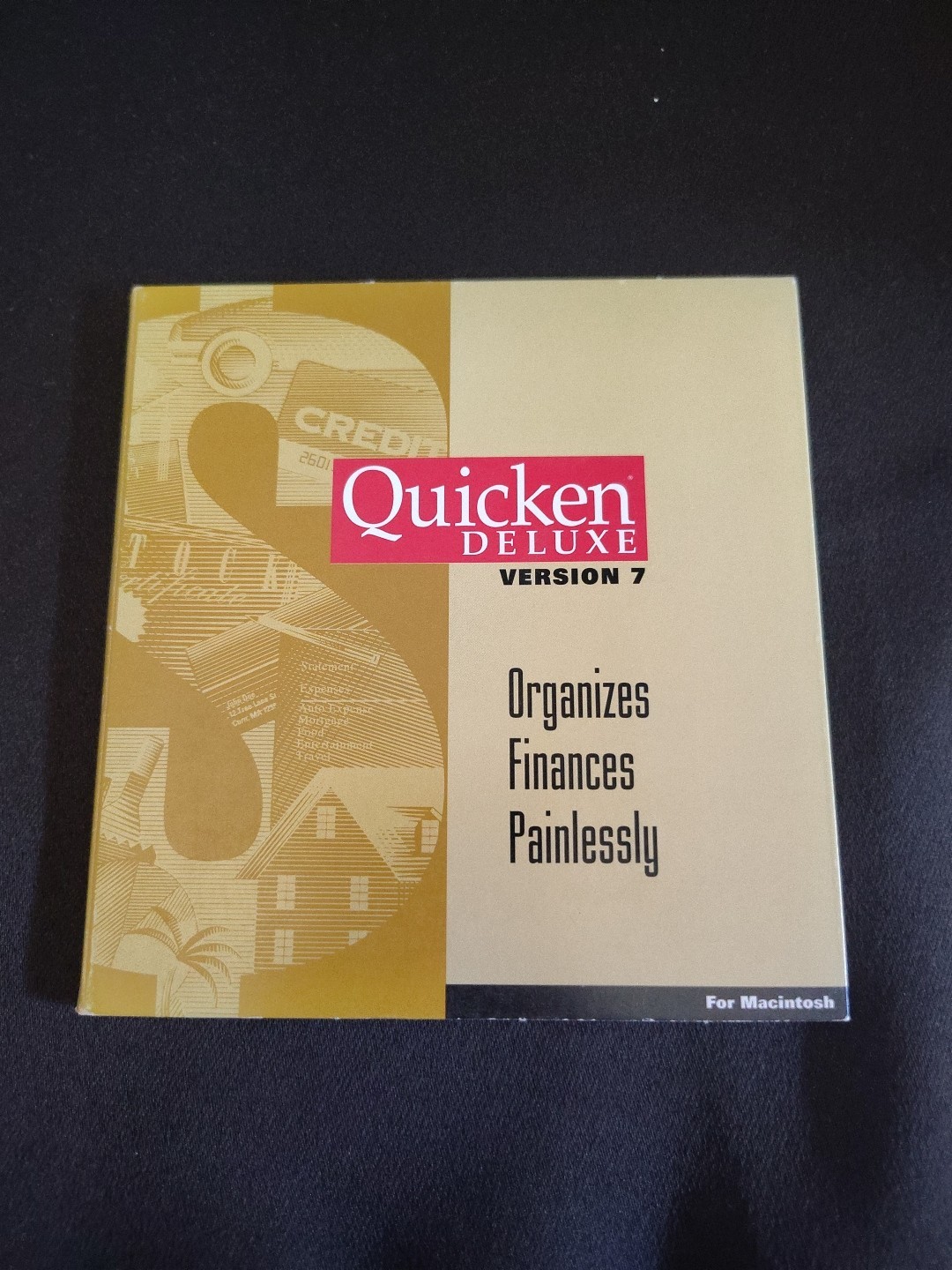 Quicken Deluxe Version 7 for Macintosh (1998) Complete CD-ROM & Case Vintage Mac
