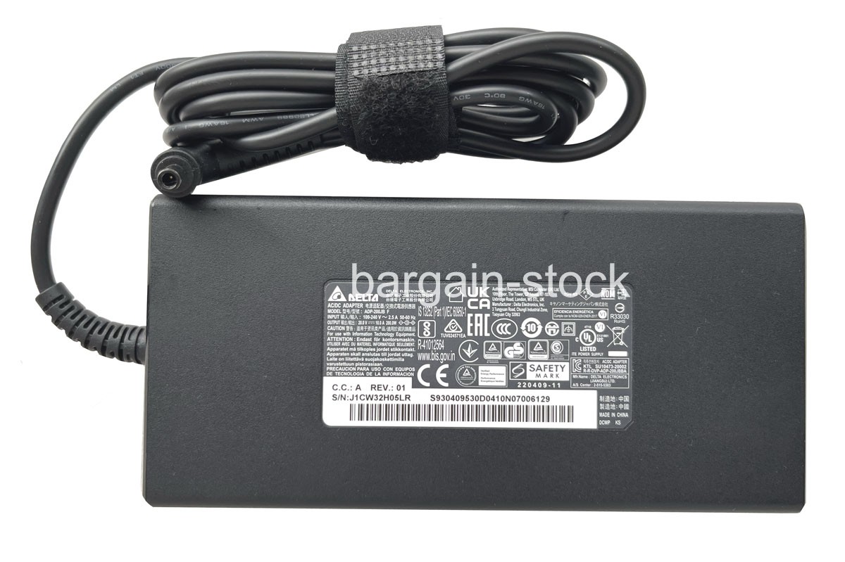 Delta 20V 10A 200W AC Power Adapter For MSI KATANA 15 B13VGK-484US B12VGK-813US