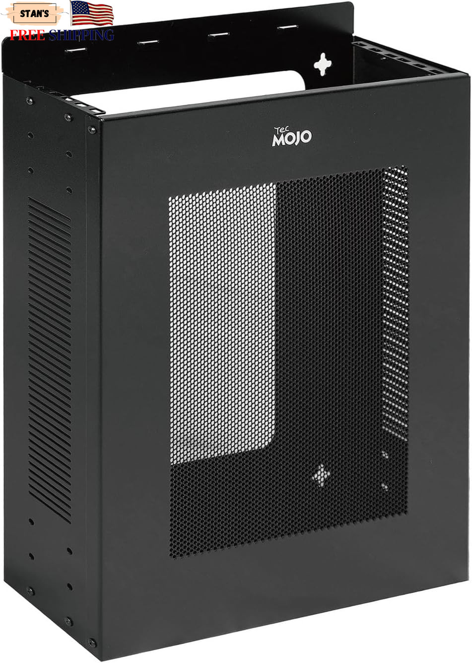2U Wall Mount Server Rack Vented Enclosure for 19" IT & A/V Equipment Black NEW