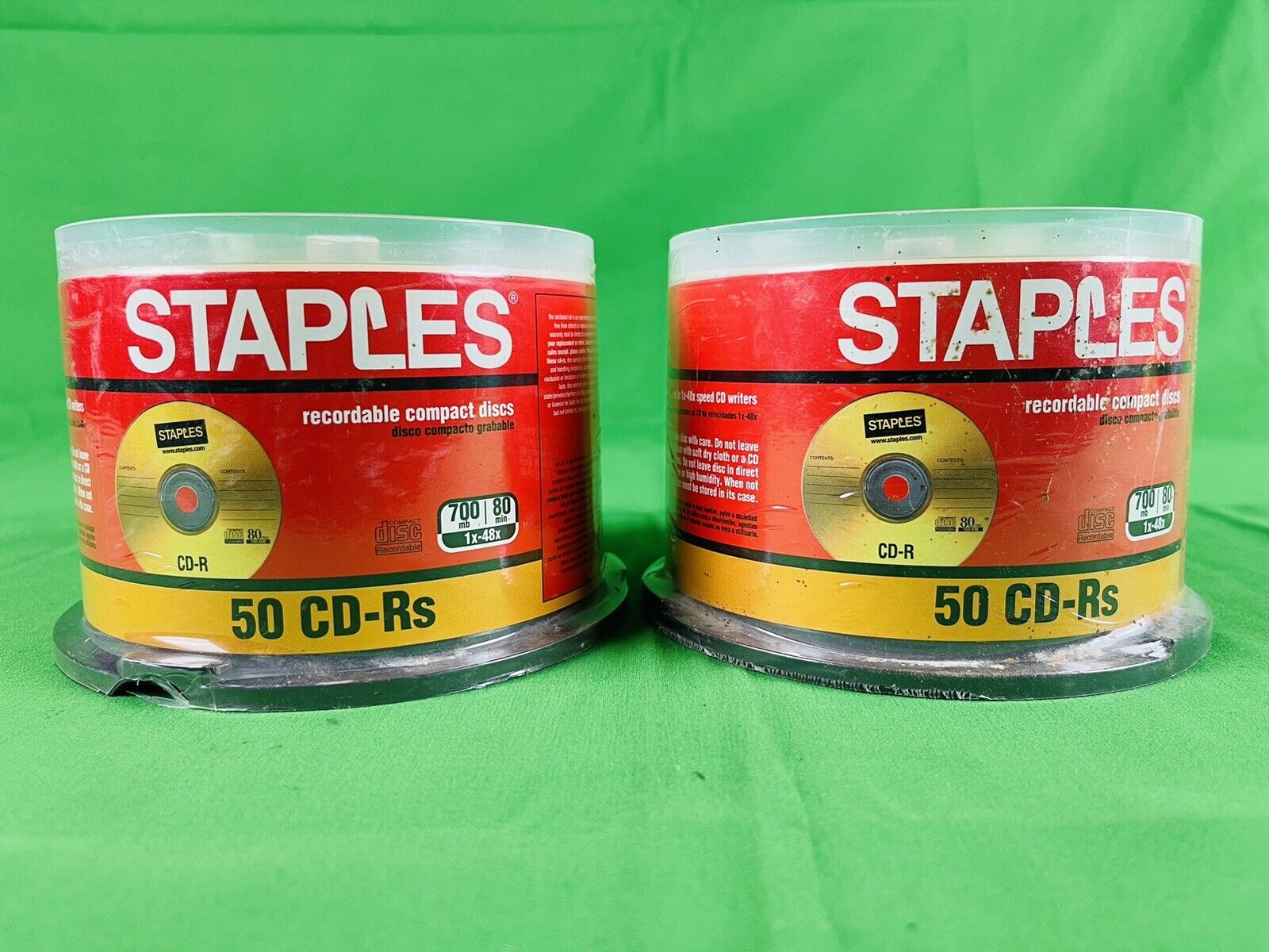 40 Staples CD-R's, 80 min., 700MB Two Pack Lot