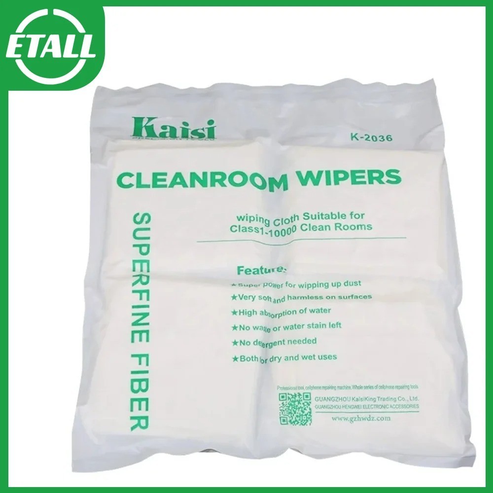 KAISI 50PCS Anti-Static LCD Cleaning Cloth 9x9cm Lint-Free Screen Repair