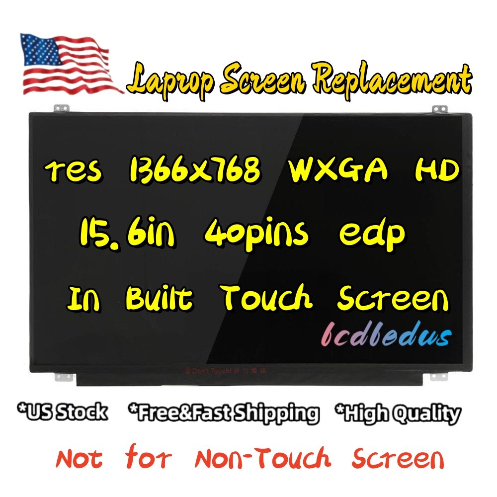 15.6'' For HP 15-DA0053WM 40 Pins Touch Screen Replacement LCD LED Display Panel