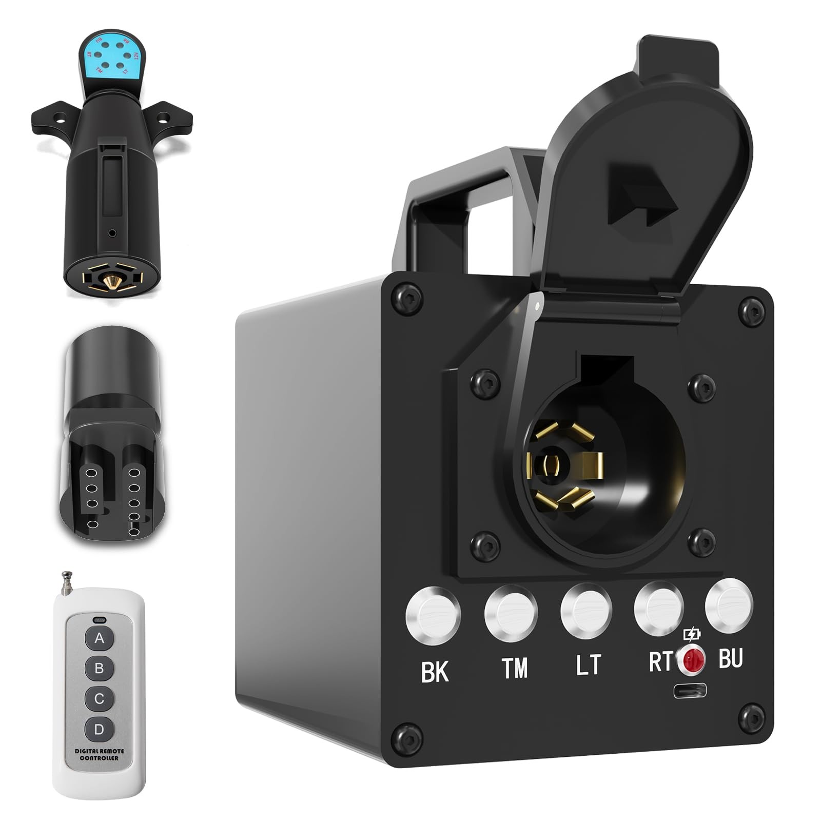 Trailer Light Tester Box with 12V 10Ah Battery, Wireless Remote Control