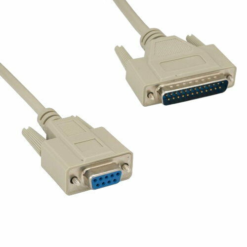 KNTK 1' DB9 Female to DB25 Male Cable Serial 28AWG RS-232 AT Modem Cord