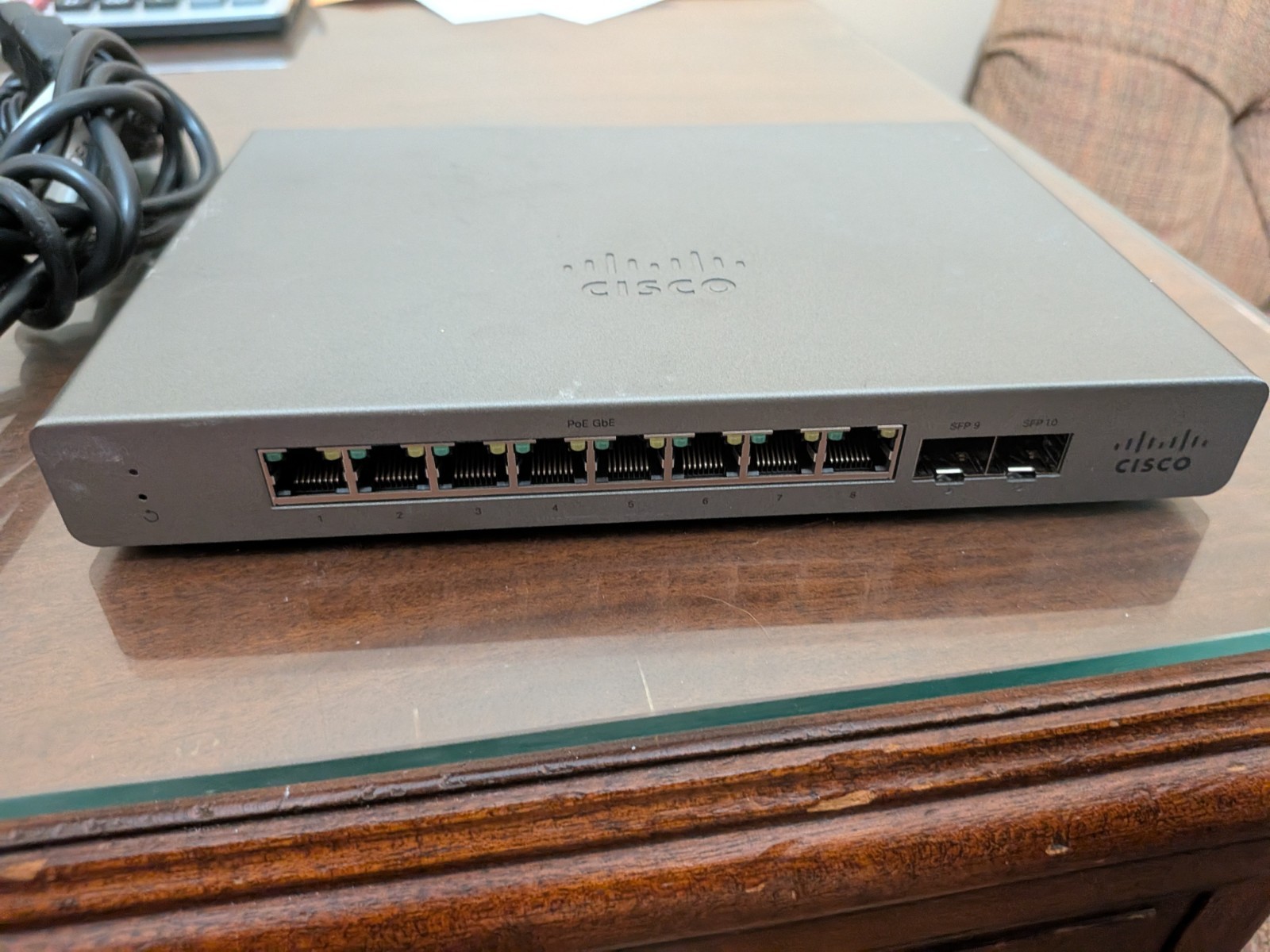 Cisco Meraki Go 8 Port PoE Gigabit Network Switch GS110-8P-HW Used